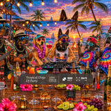 Tropical Dogs DJ Party Jigsaw Puzzle 1000 Pieces