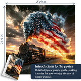 Western Sunset Train Jigsaw Puzzle 1000 Pieces