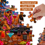 Tropical Dogs DJ Party Jigsaw Puzzle 1000 Pieces