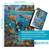 Cat Snorkeling Expedition Jigsaw Puzzle 1000 Pieces