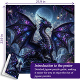 Purple Fantasy Dragon Jigsaw Puzzle 1000 Pieces