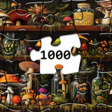 Bücherregal -Pilz -Waldpuzzle 1000 Stücke