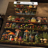 Bücherregal -Pilz -Waldpuzzle 1000 Stücke