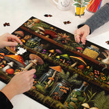 Bücherregal -Pilz -Waldpuzzle 1000 Stücke
