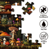 Bücherregal -Pilz -Waldpuzzle 1000 Stücke