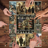 Bboldin® American Flag Eagle Soldier Jigsaw Puzzle 1000 Pieces