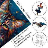 Colorful Cat Portrait Jigsaw Puzzles 1000 Pieces