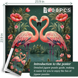Vintage flamingo Jigsaw Puzzle 1000 Pieces