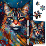 Colorful Cat Portrait Jigsaw Puzzles 1000 Pieces