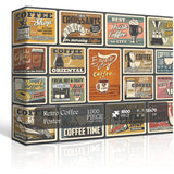 Bboldin® Vintage Coffee Poster Jigsaw Puzzles 1000 Pieces